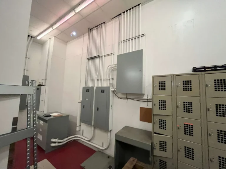 Electrical panels and disconnects in a commercial tenant space