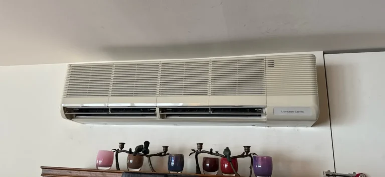 Wall-mounted indoor unit on a multi-zone Mitsubishi heat pump system