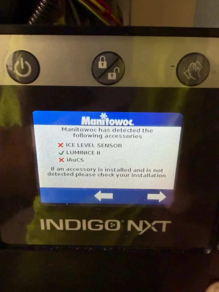 Ice machine controller setup after install