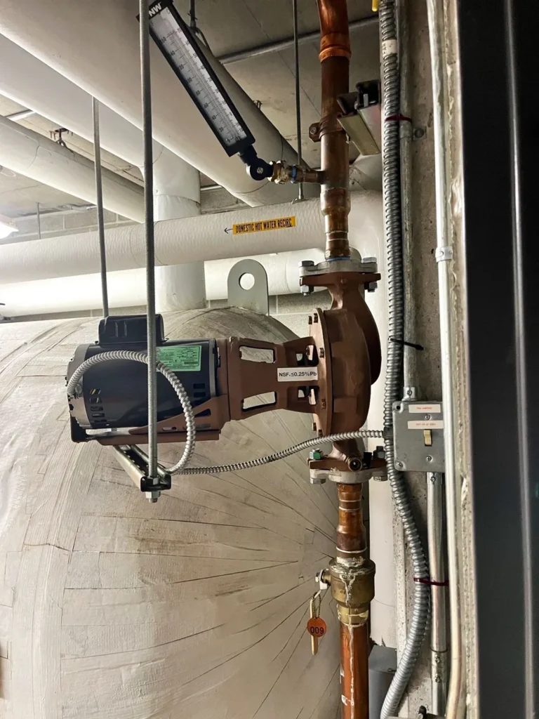 Domestic hot water recirculation pump after a rebuild