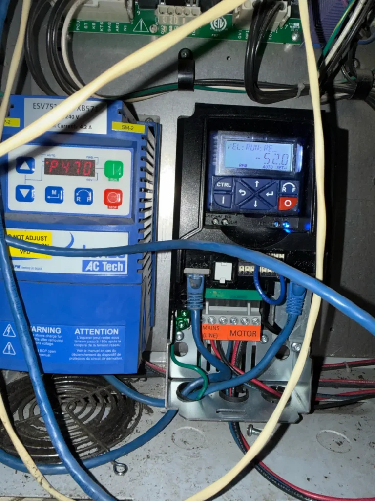 Variable frequency drive (VFD) for a commercial exhaust fan
