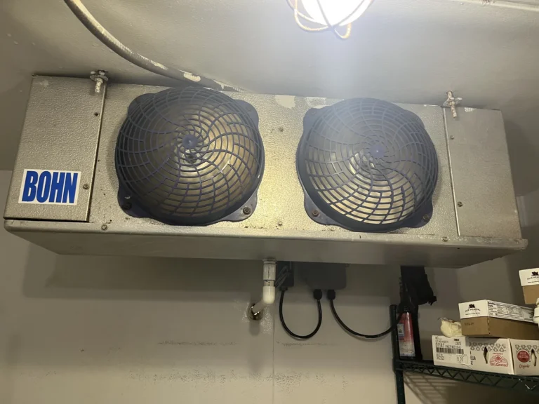 Walk-in cooler evaporator coil