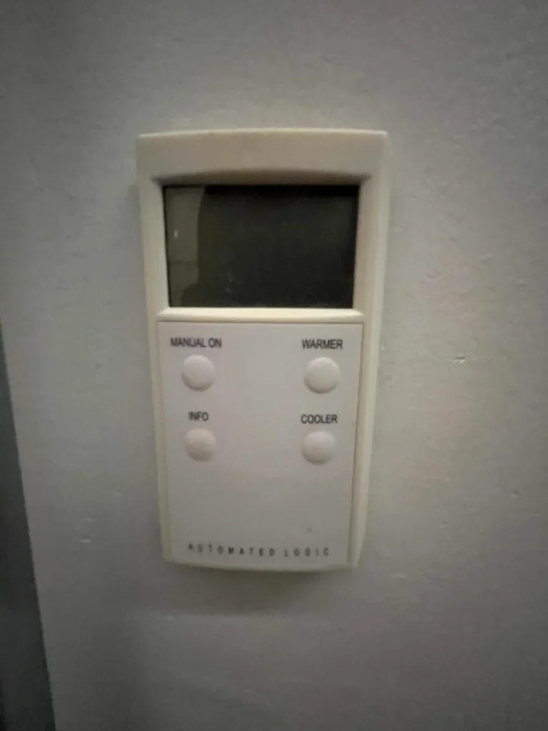 Wall-mounted HVAC unit controller